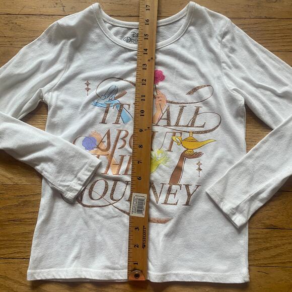 Disney Princess Long Sleeve Graphic Cotton Blend Shirt (Sz. Sm 6/6X) - Picture 3 of 5